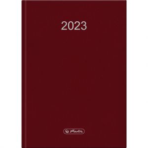 2024 Kalendarz Herlitz Dzienny Szefa A5, Bordowy